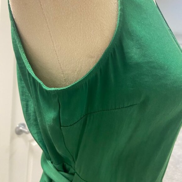 Banana Republic Jade Green Peplum Wrap Blouse - Petite S - Picture 6 of 8